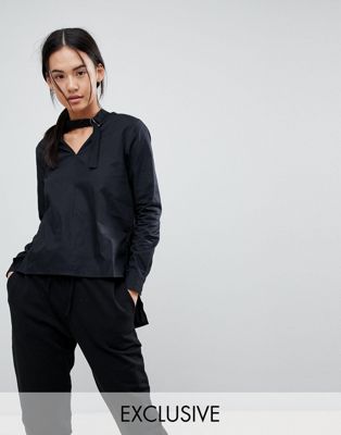 Noisy May Woven Shirt With Hi Lo Hem