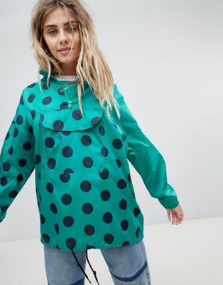 DESIGN spot pocket detail rain mac with hood