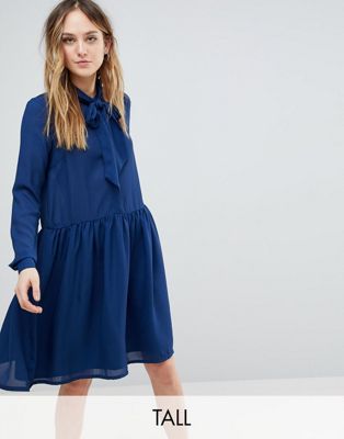 Y.A.S Tall Pussybow Skater Dress