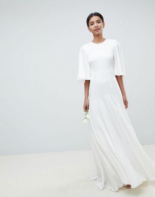 EDITION wedding dress with open back and flutter sleeve