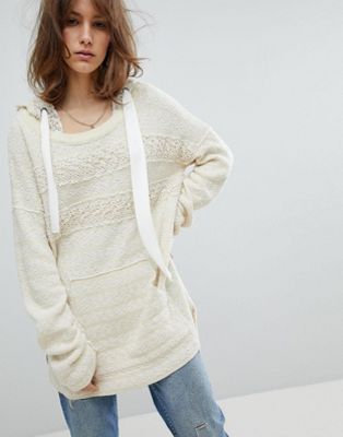 Free People Candy Crochet Hoodie