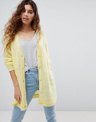 Cardigan In Fluffy Open Knit