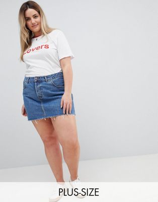 Glamorous Curve T-Shirt With Lovers Print
