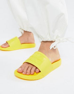 Calvin Klein Christie Yellow Jelly Sliders