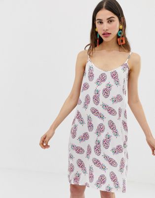 Noisy May Pineapple Printed Shift Dress