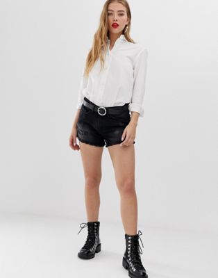 Noisy May Distressed Denim Short