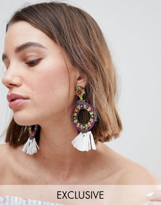 Glamorous Multi Circular Statement Earrings (+)