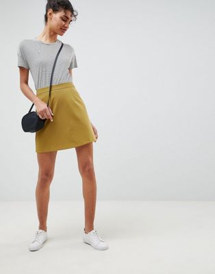 DESIGN tailored a-line mini skirt