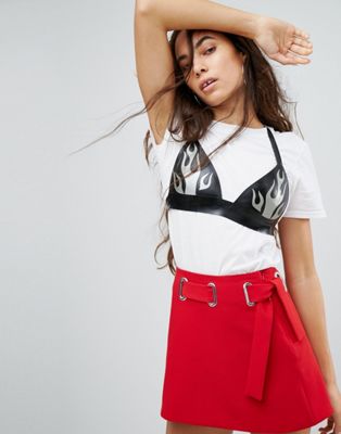 Hanger Latex Flame Bra