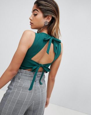 Fashion Union Sleeveless Body With Bow Tie Back