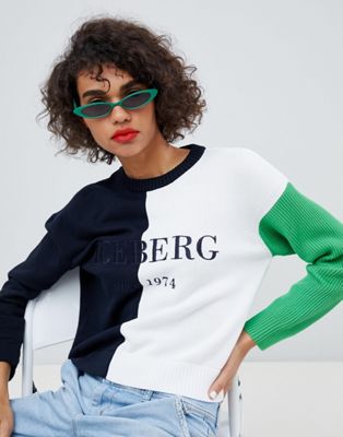 Iceberg Standard Logo Color Block Sweater