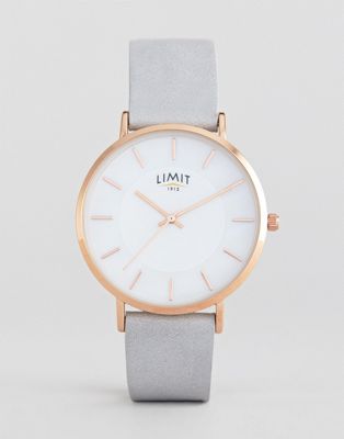 Limit Gray Faux Leather Watch Exclusive To