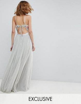 Needle & Thread Cami Strap Maxi Dress with Open Back