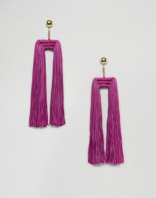 DESIGN Statement Double Tassel Earrings