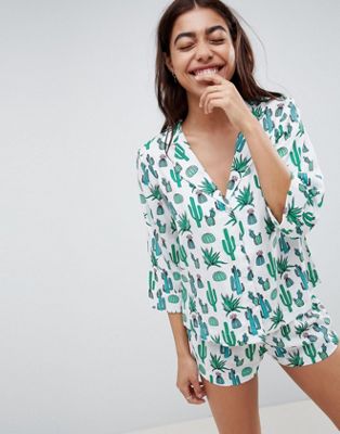 DESIGN Cactus Traditional 100% Modal Short Set