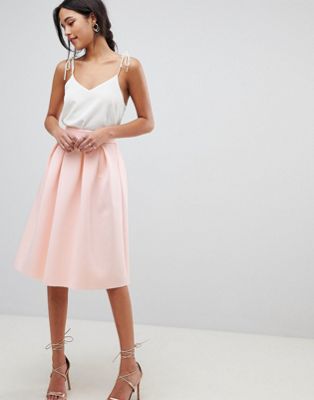DESIGN midi prom skirt in scuba