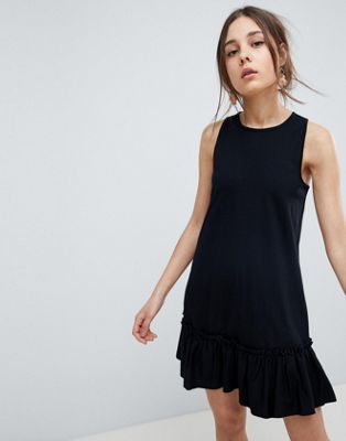 DESIGN racer pep hem mini dress