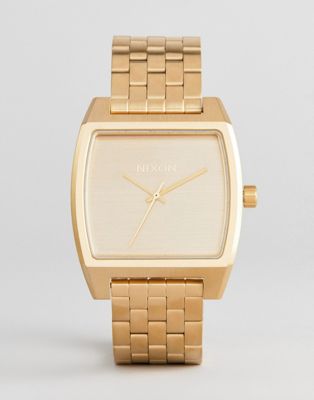 Nixon A1245 Time Tracker Bracelet Watch In Gold