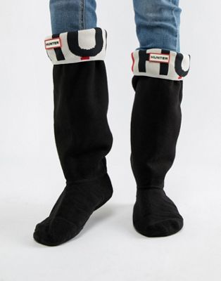 Hunter Exploded Logo Cuff Tall Boot Sock