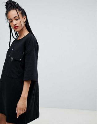 Love Moschino Giant Pocket T-Shirt Dress