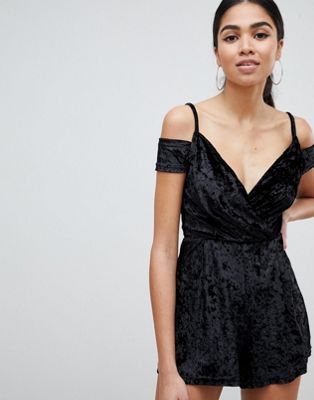 AX Paris Velvet Romper