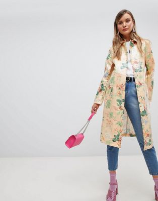 DESIGN floral coat in vinyl