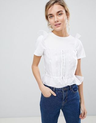 DESIGN Corset Top In Sheer