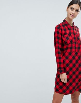 French Connection Margot Buffalo Plaid Shirt Dress