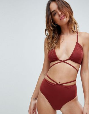Fashion Union Ressex Wrap Swimsuit