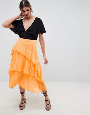 DESIGN floaty midi skirt