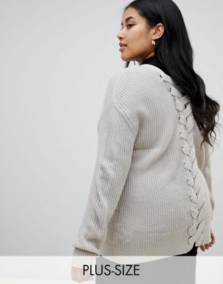 Brave Soul Plus Bamboo Cardigan with Lace Back Detail