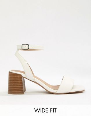 DESIGN Wide Fit Tyrell Heeled Sandals