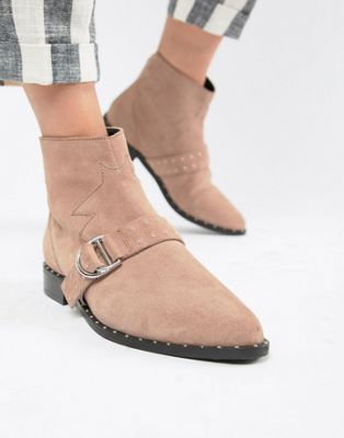 DESIGN Anacoda suede western boots