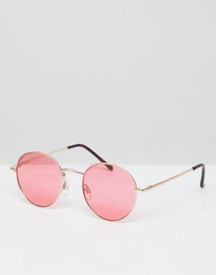 AJ Morgan round metal sunglasses in red