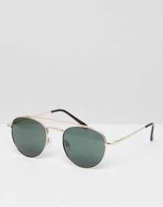 AJ Morgan round metal sunglasses in gold