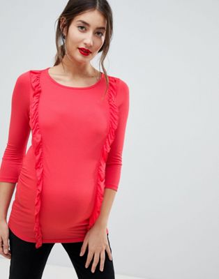 Mamalicious Ruffle Panel Top