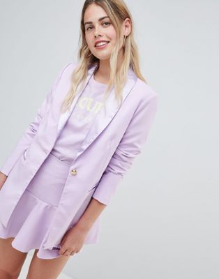 Amy Lynn Tailored Blazer With Satin Lepel