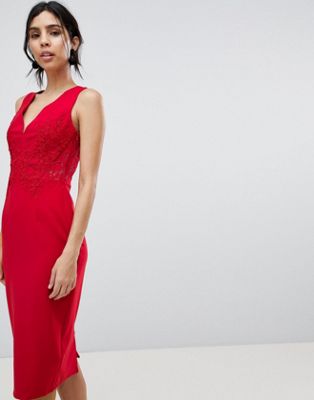 Little Mistress Lace Pencil Dress