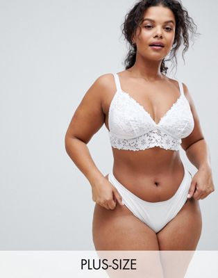 New Look Curve Cotton Longline Bralette