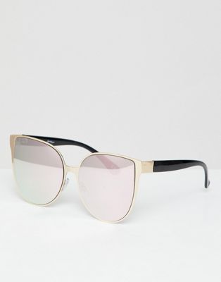 jeeper Peepers cat eye sunglasses in rose gold