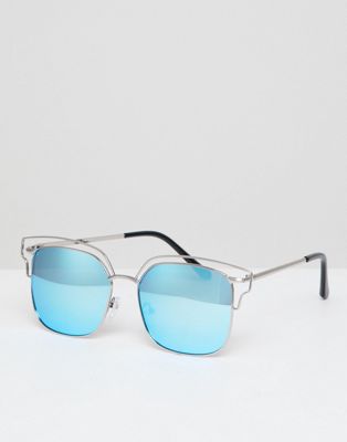 AJ Morgan blue mirror aviator sunglasses