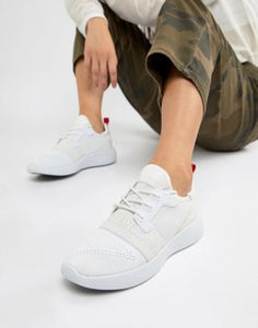 Calvin Klein Meryl knit white logo sneakers