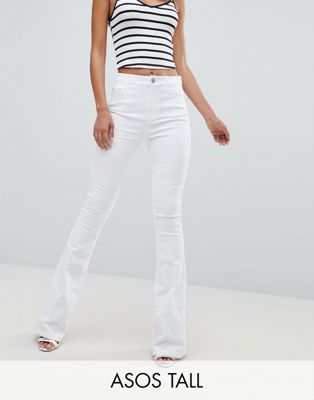 DESIGN Tall bell flare in optic white