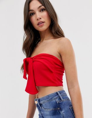 Oh My love Knot Front Crop Top