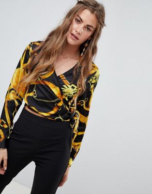Love & Other Things Chain Print Top