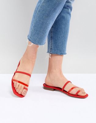 Bershka clean multi strap flat sandals