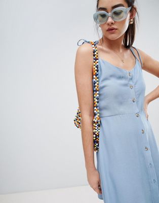 New Look Button Through Strappy Sundress