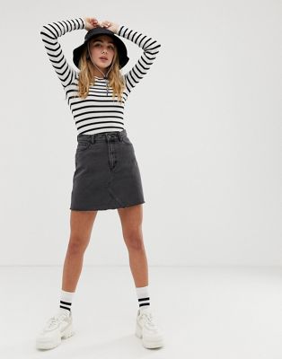 Monki Denim Mini Skirt