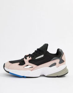 adidas Originals Falcon Sneaker In Black And Pink